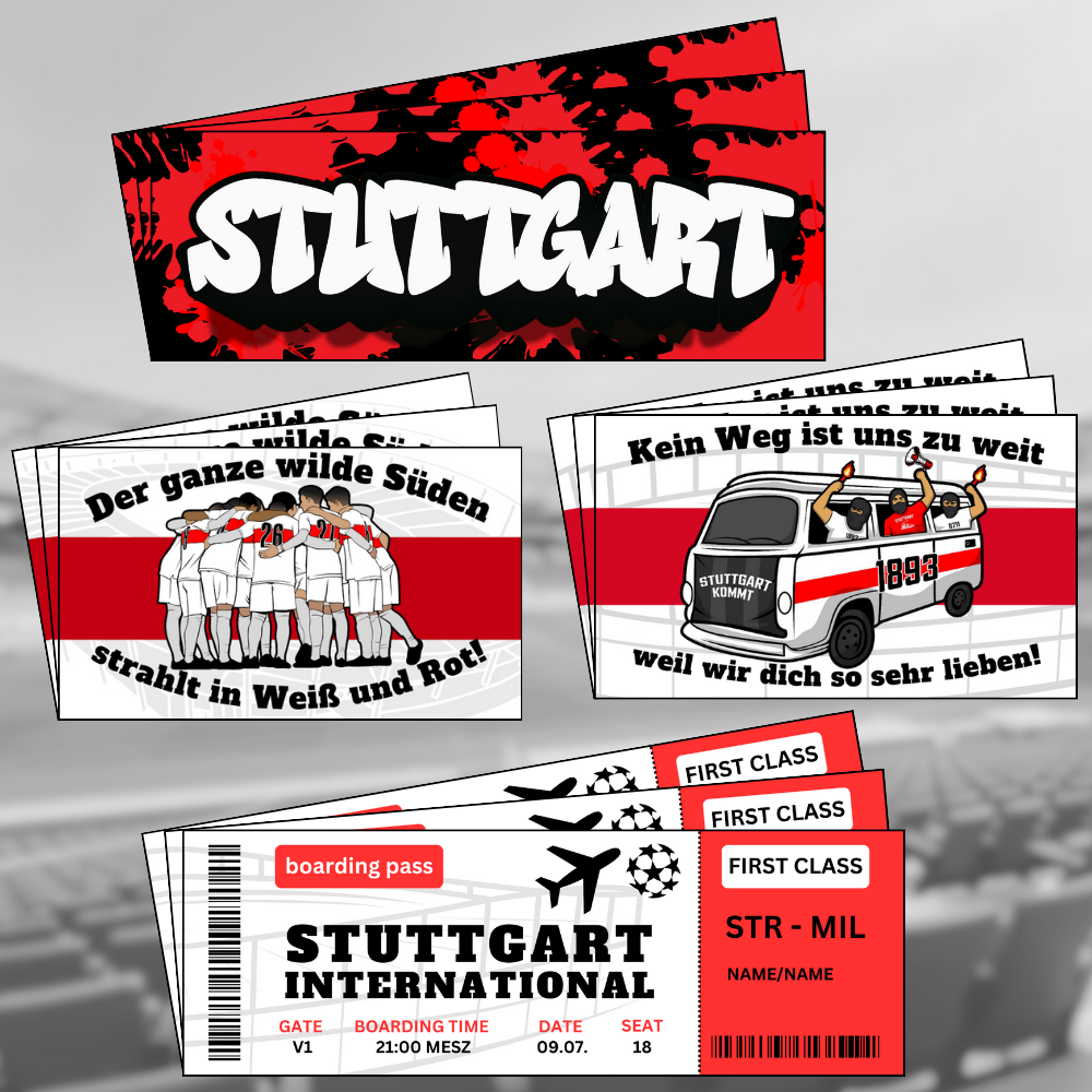 Stuttgart Kommt Sticker Set
