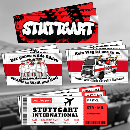 Stuttgart Kommt Sticker Set