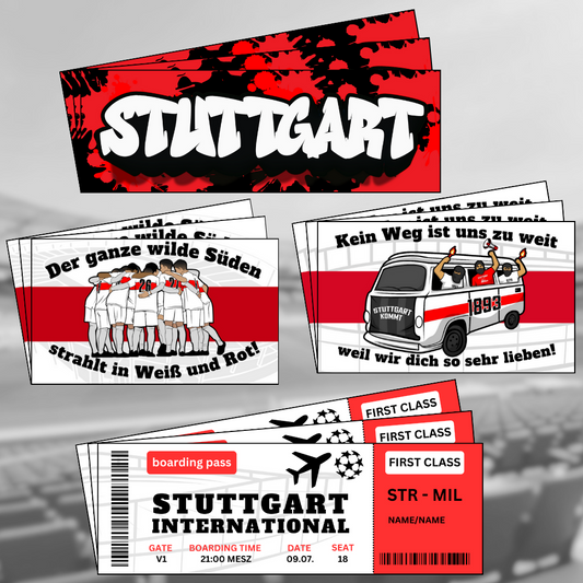 Stuttgart Kommt Sticker Set