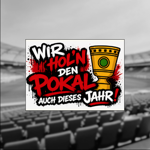 Großes Pokalsieger Sticker Set