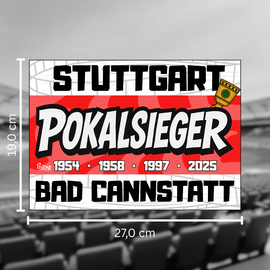 Stuttgart Pokalsieger Bad Cannstatt! DIN A4