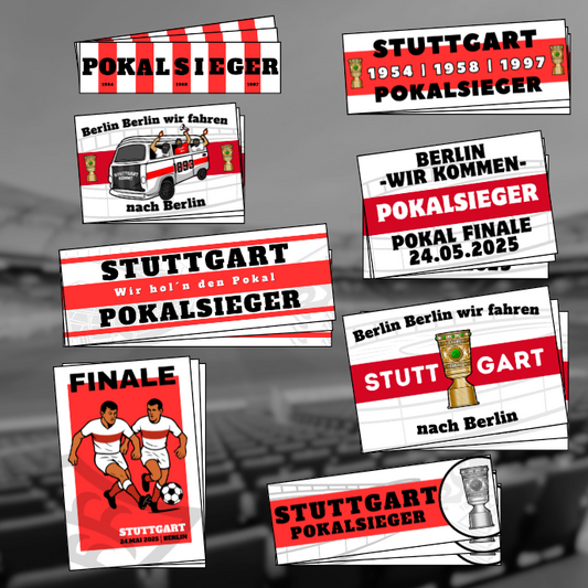 Großes Pokal Sticker Set